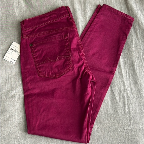 90’s Y2K Vintage Women's Gwenevere 7 for All ManKind Fuchsia Jeans - 28 - Picture 1 of 12